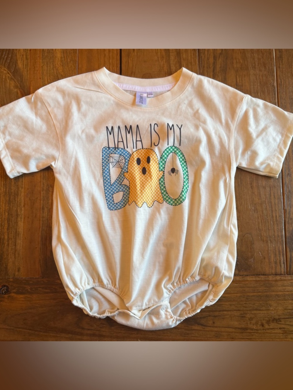 Blanksful Cream Baby Graphic Halloween Romper - Mama is My  Boo
